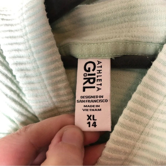 Athleta Girl Mint Green Hoodie Size XL (14) - Picture 4 of 6